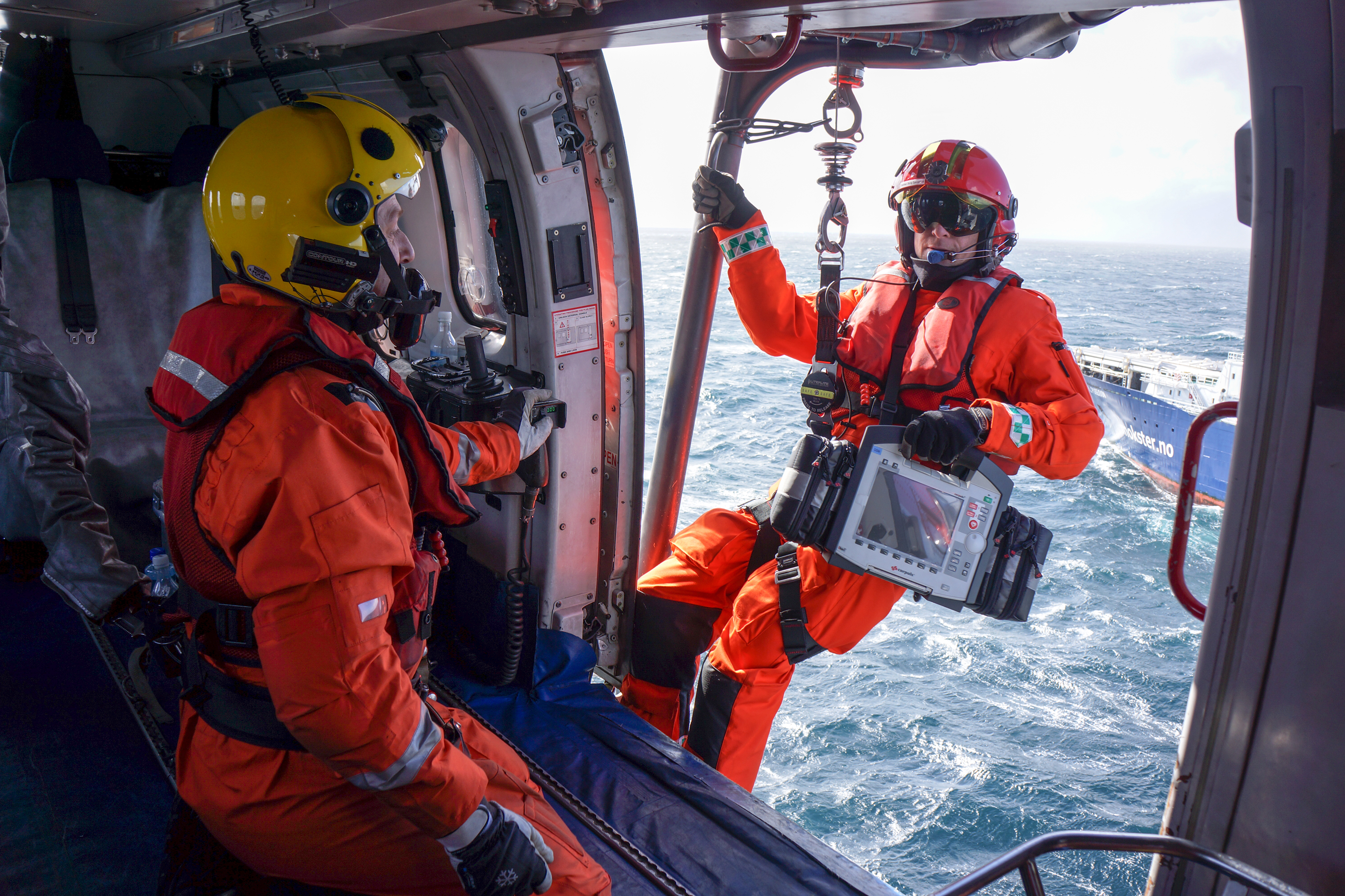 HEMS With Corpuls 3 Being Roped Off